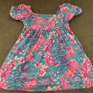Lilly Pulitzer size toddler XS pink and blue flower dress